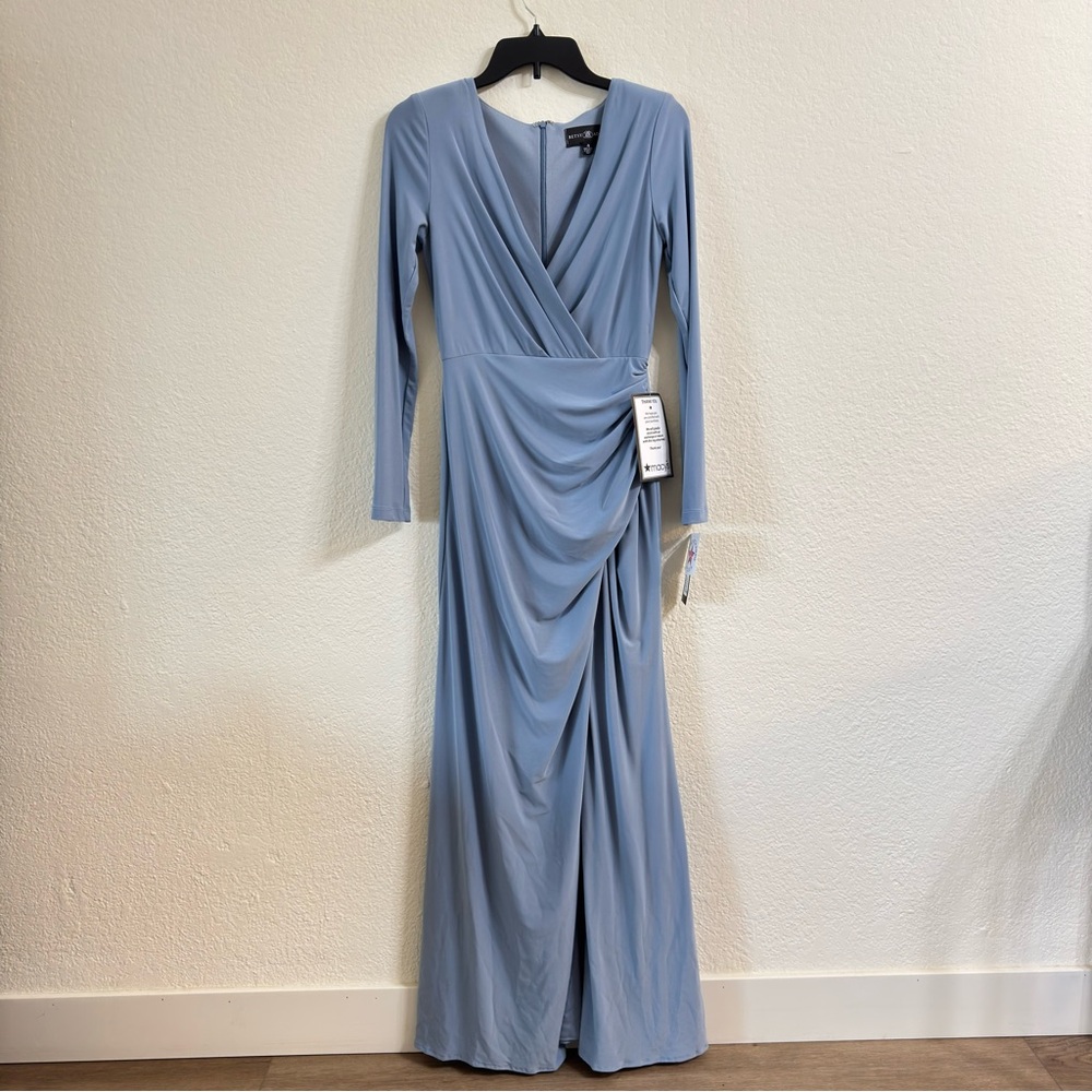 Betsy & Adam Long Blue Dress – Size 4 – New - Picture 2 of 10